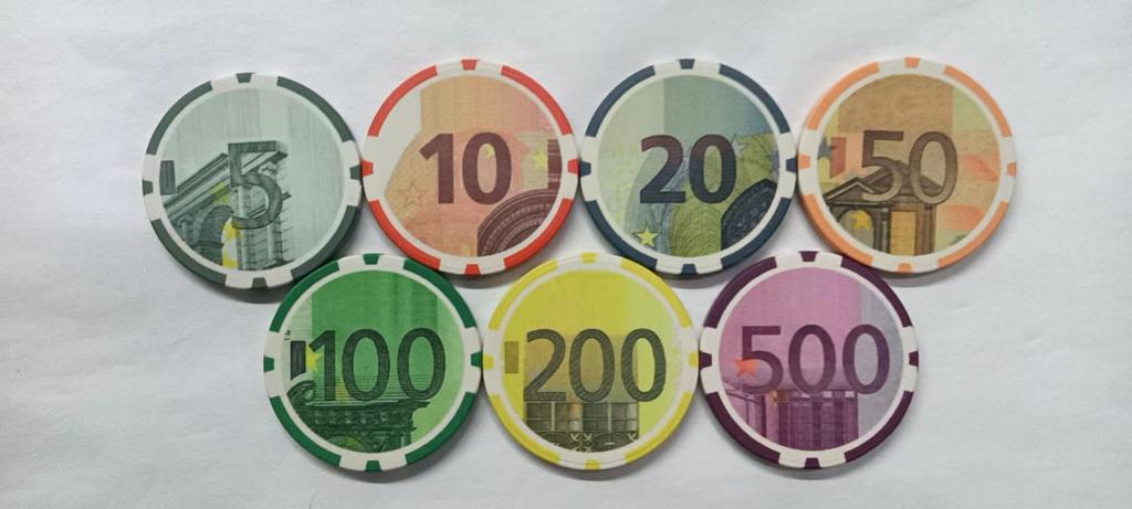 Jeton De Poker Euros Cash Game 1000 jetons