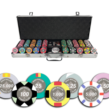 High Roller Poker Club Poker Case 500 Chips
