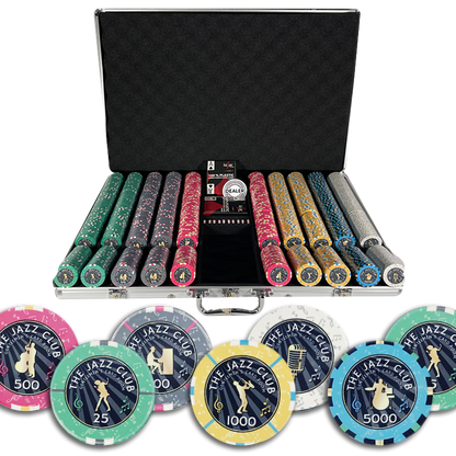 The Jazz Club Poker case 1000 chips