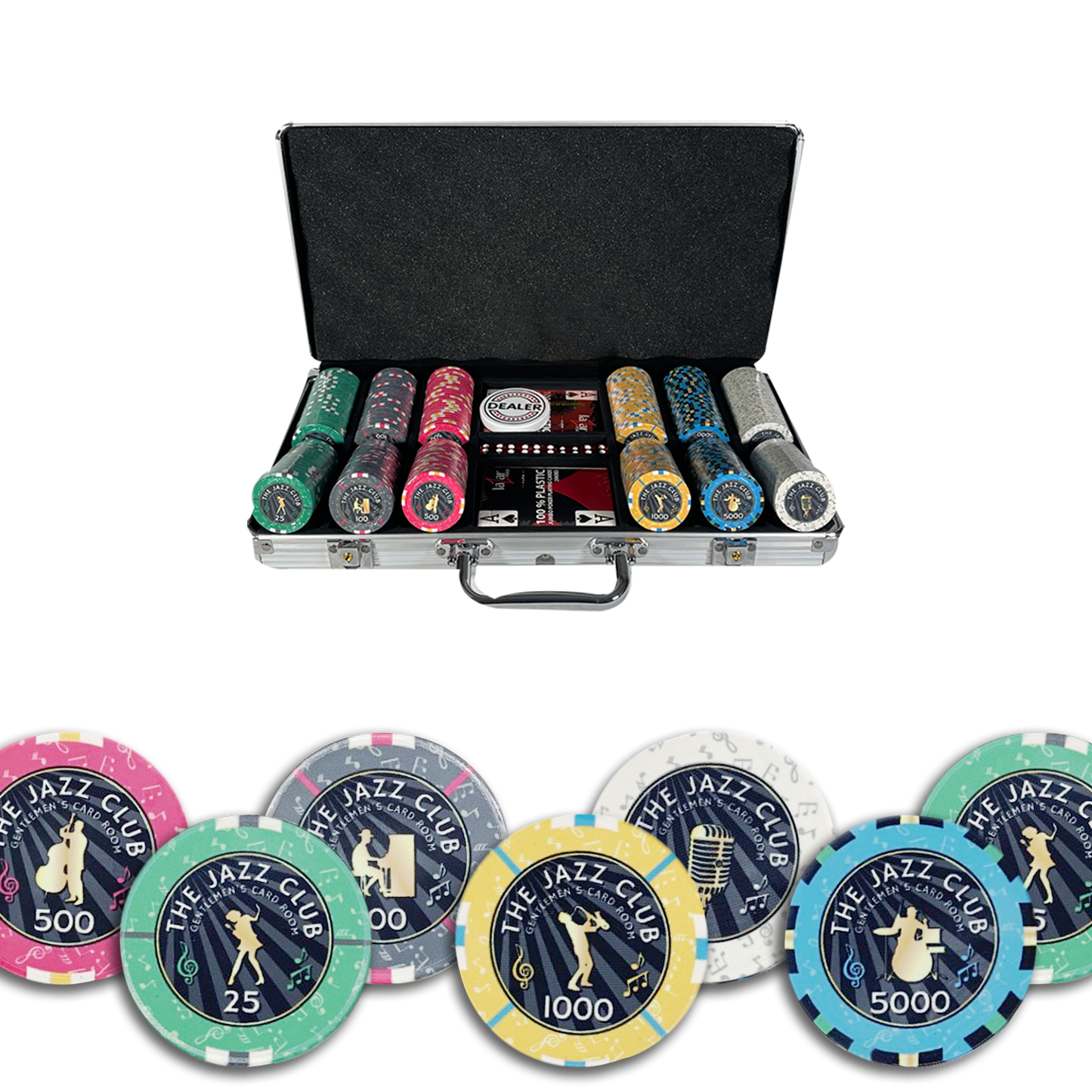 Der Jazz Club Poker enthält 300 Chips