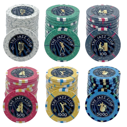 The Jazz Club Poker case 1000 chips