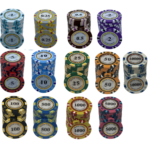 Monte-Carlo-Turnier-Pokerkoffer mit 300 Chips