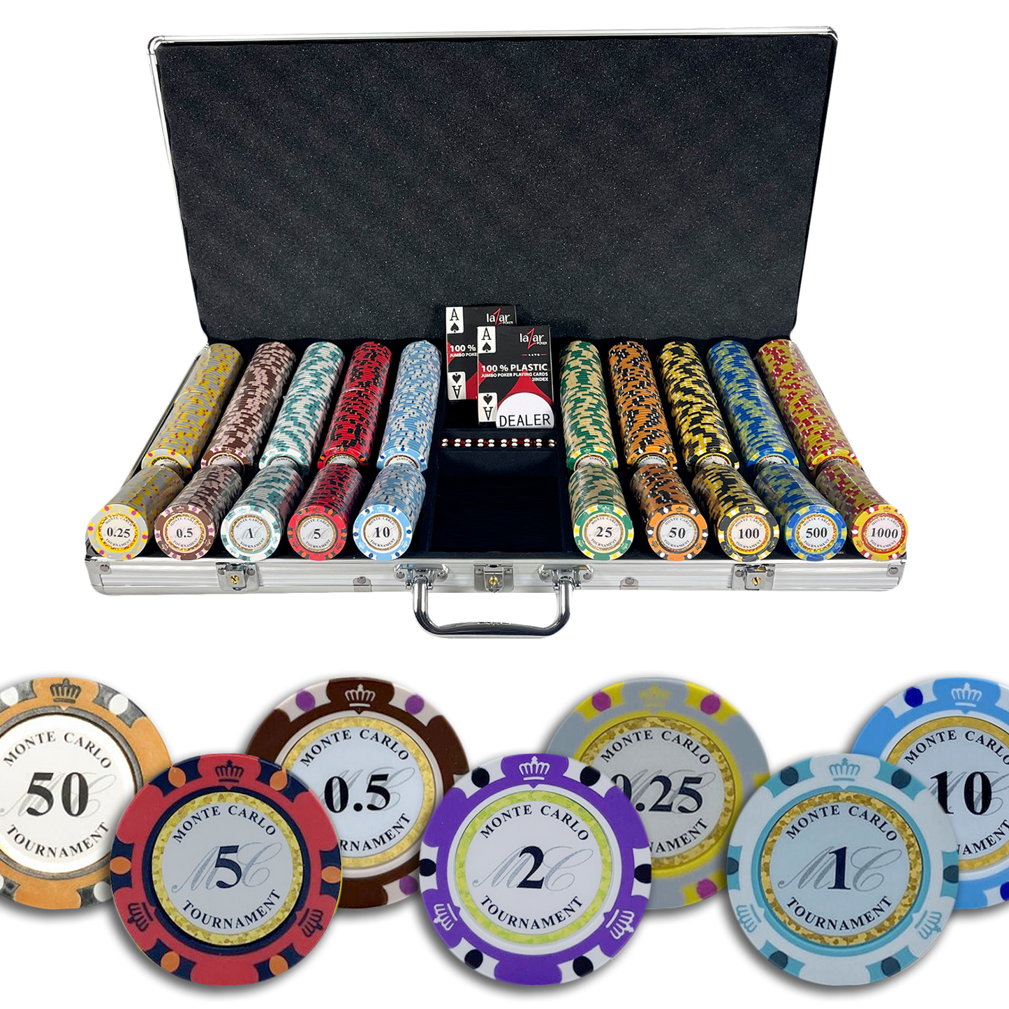 Mallette Poker Monte Carlo Cash Game 750 jetons