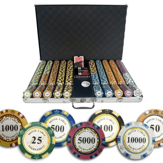 Mallette de Poker Monte Carlo Tournois 1000 jetons