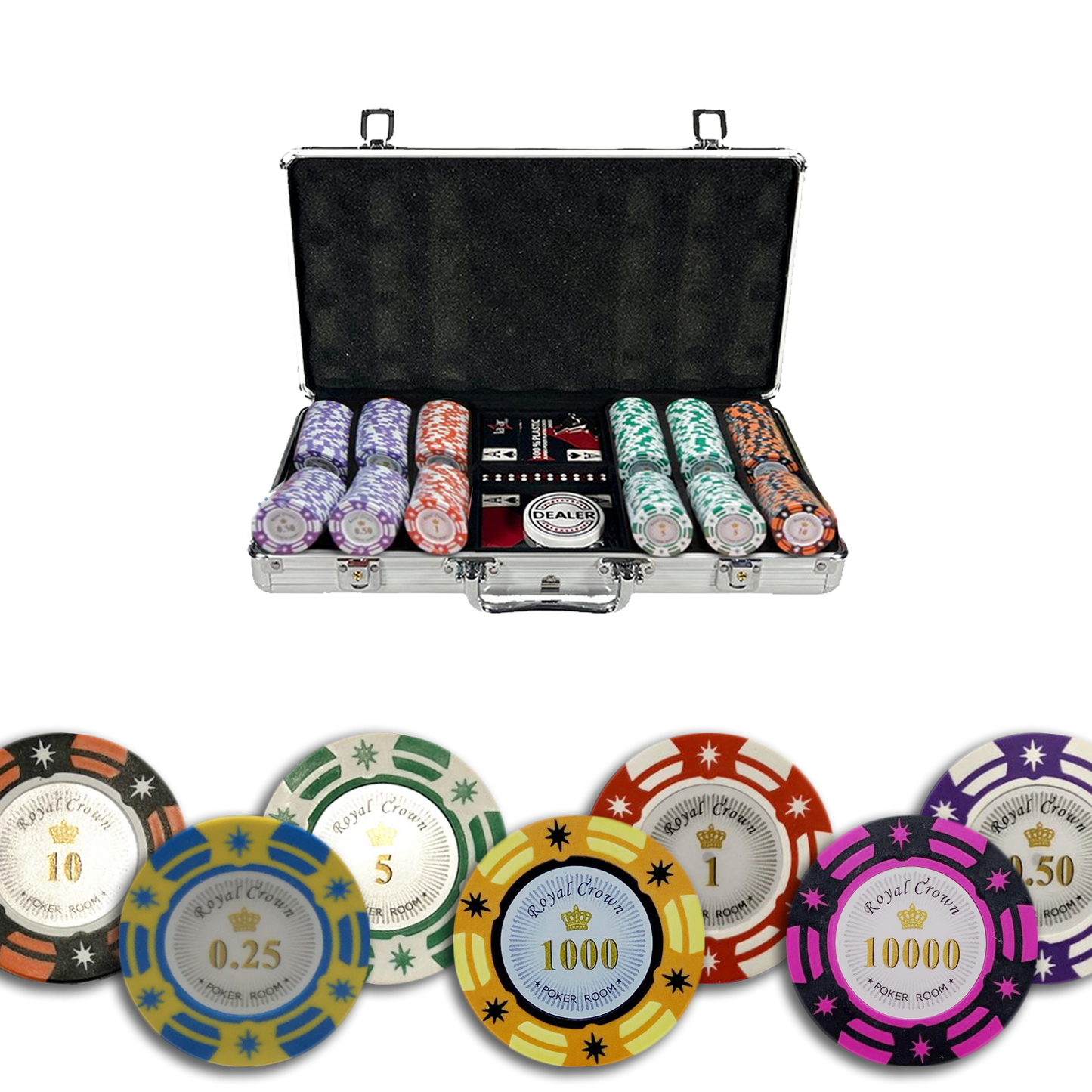 Royal Crown 300-Chip-Pokeretui