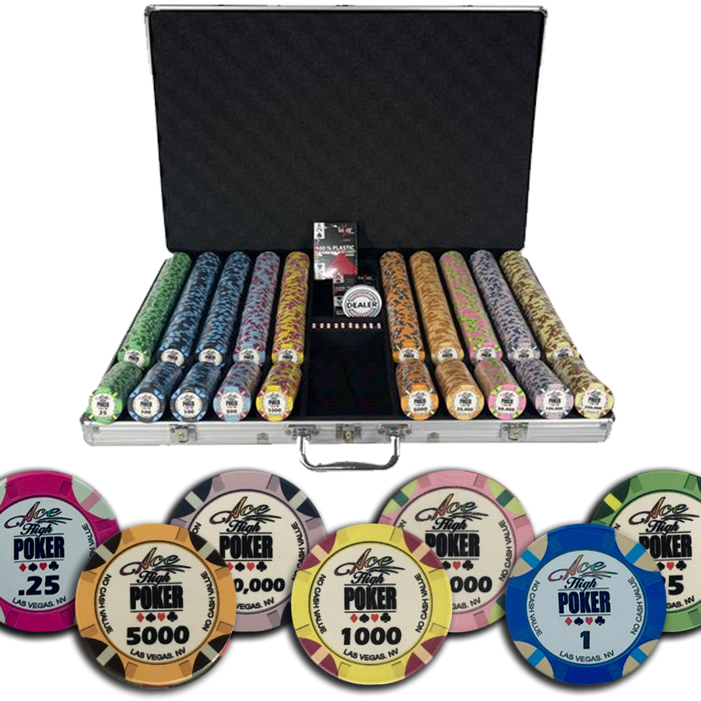 Mallette de Poker WSOP Ace High 1000 jetons
