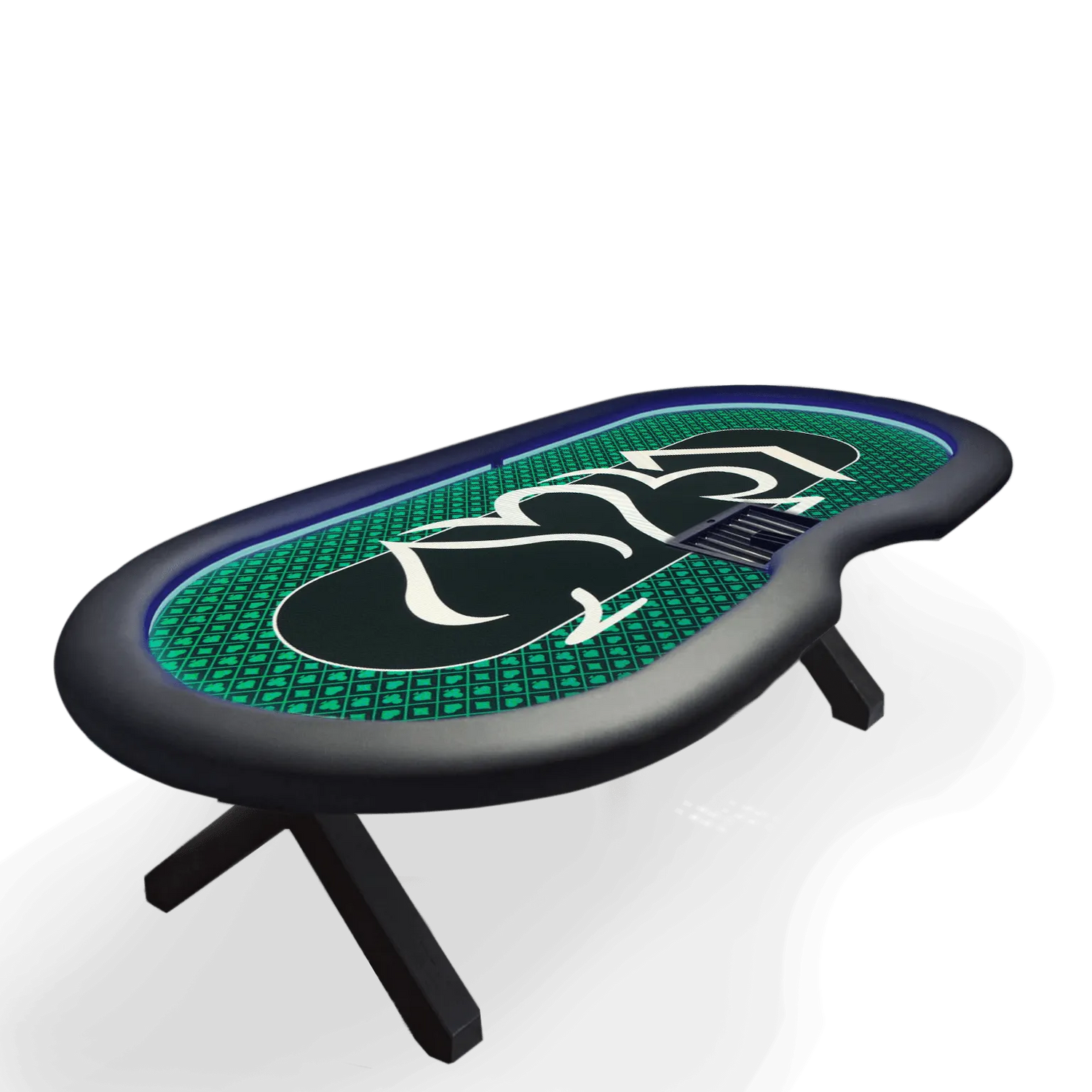 Table de poker Led green