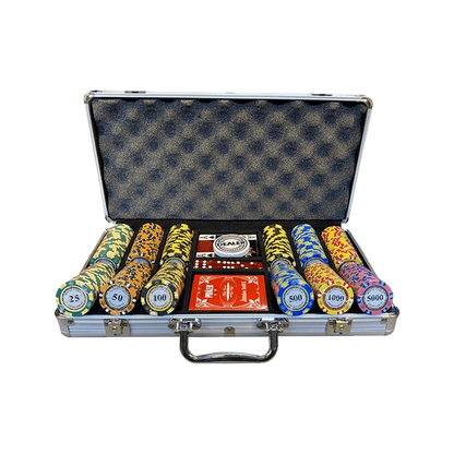 Monte-Carlo-Turnier-Pokerkoffer mit 300 Chips