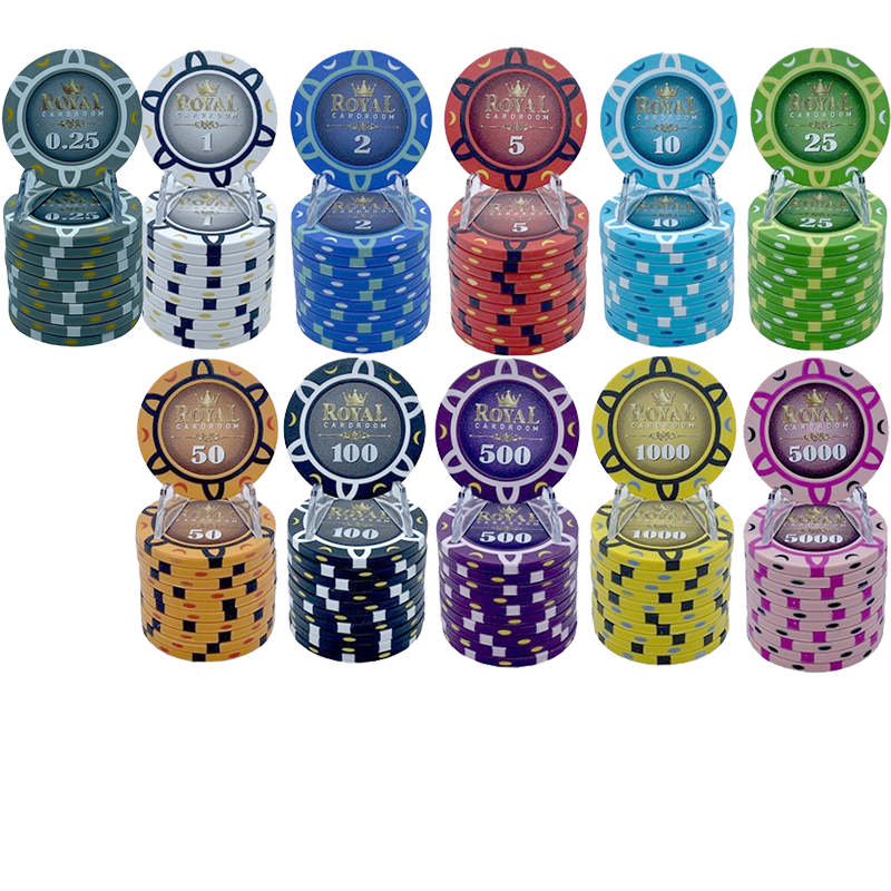 Royal Cardroom Tournament Poker-Gehäuse mit 300 Chips