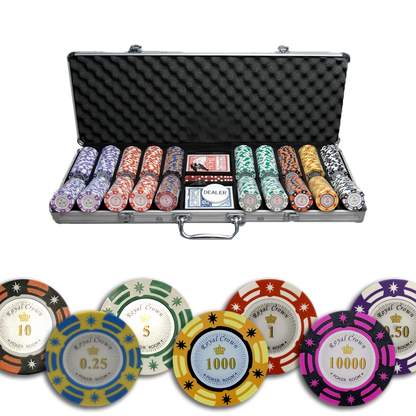 Royal Crown Pokerkoffer mit 500 Chips