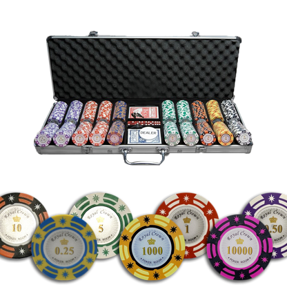 Mallette de Poker Royal Crown 500 jetons