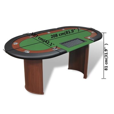 table de poker pliable dimension